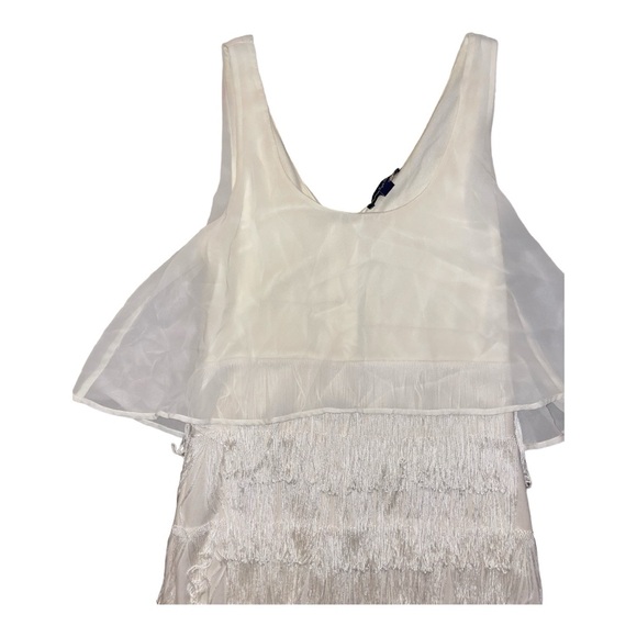 Forever 21 Off-White Fringe Dress - 1920s Gatsby Style, Size 4 - Picture 2 of 3
